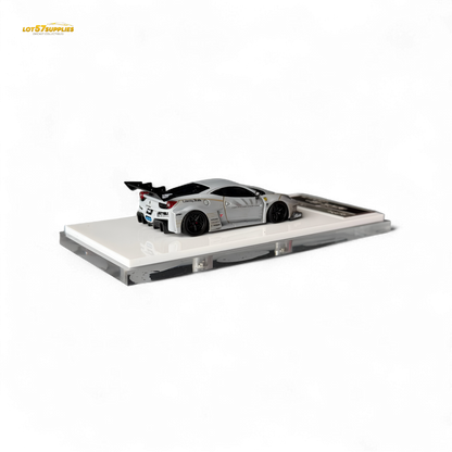 Flame LB458GT LB Wide-Body - Matte Grey 1:64 - Evergreen Kings