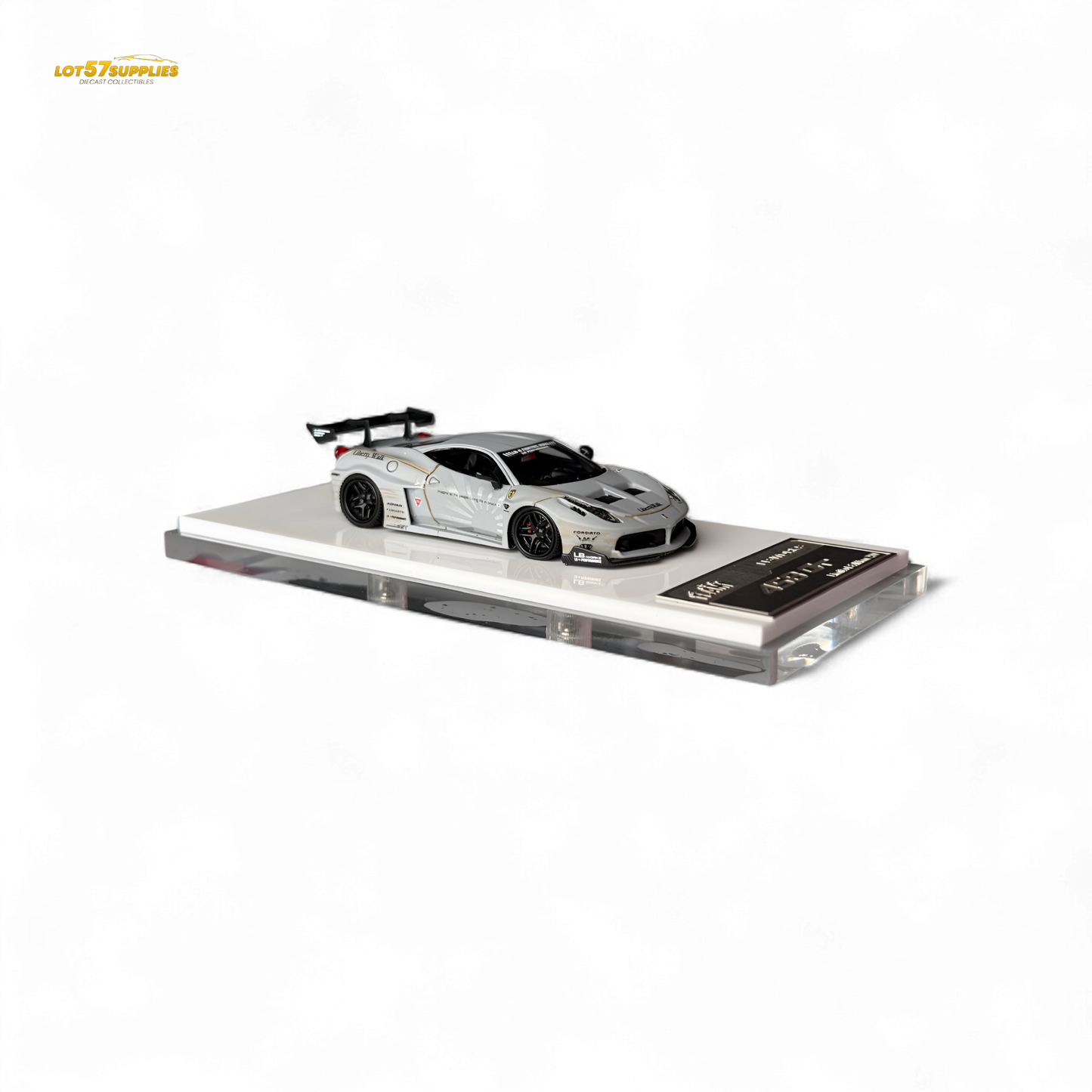 Flame LB458GT LB Wide-Body - Matte Grey 1:64 - Evergreen Kings