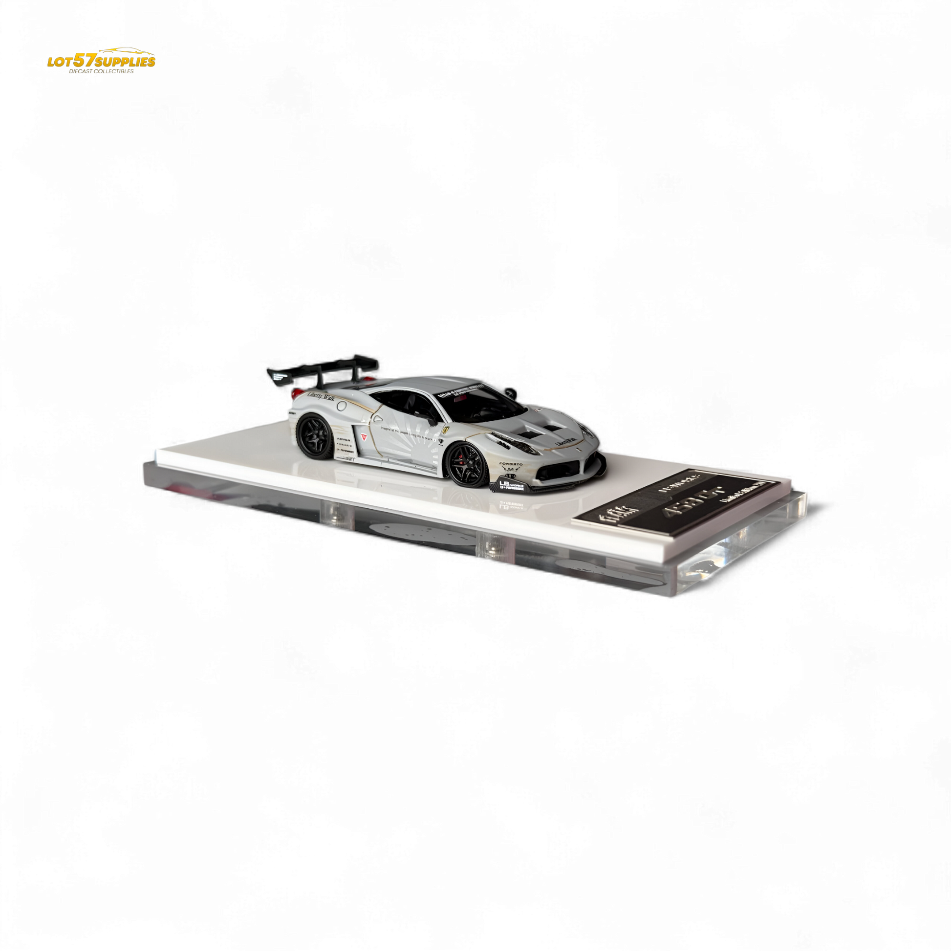 Flame LB458GT LB Wide-Body - Matte Grey 1:64 - Evergreen Kings