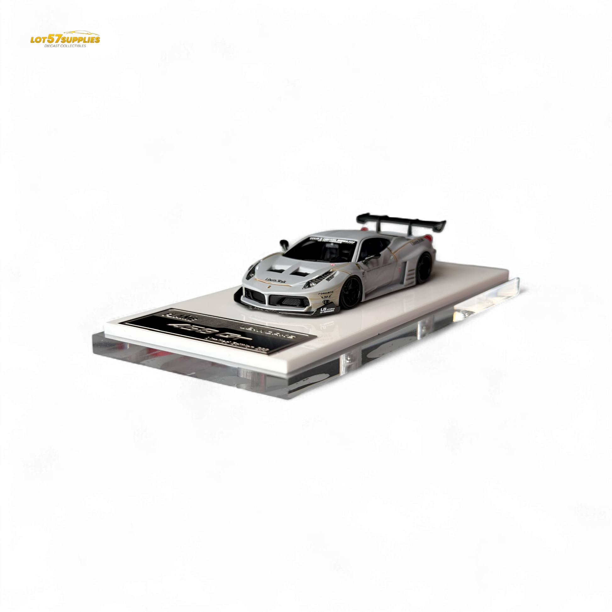 Flame LB458GT LB Wide-Body - Matte Grey 1:64 - Evergreen Kings