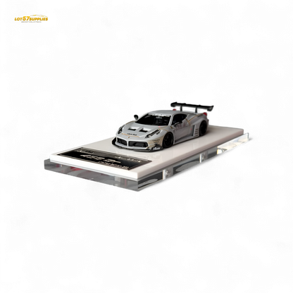 Flame LB458GT LB Wide-Body - Matte Grey 1:64 - Evergreen Kings