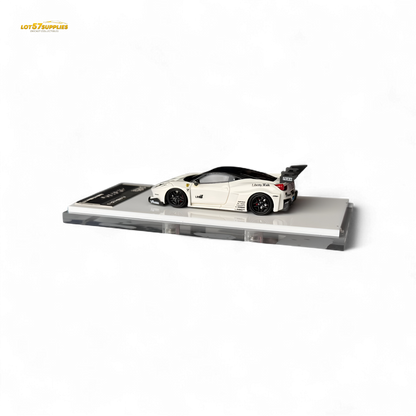Flame Ferrari 458 GT LB Wide-Body - White 1:64 Resin - Evergreen Kings