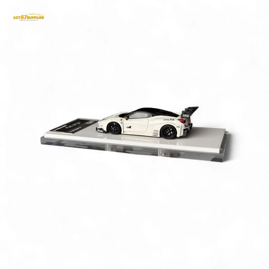 Flame Ferrari 458 GT LB Wide-Body - White 1:64 Resin - Evergreen Kings