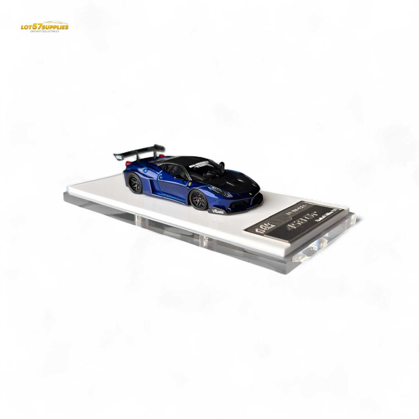Flame Supercar LB458GT - Metallic Blue 1:64 Resin - Evergreen Kings