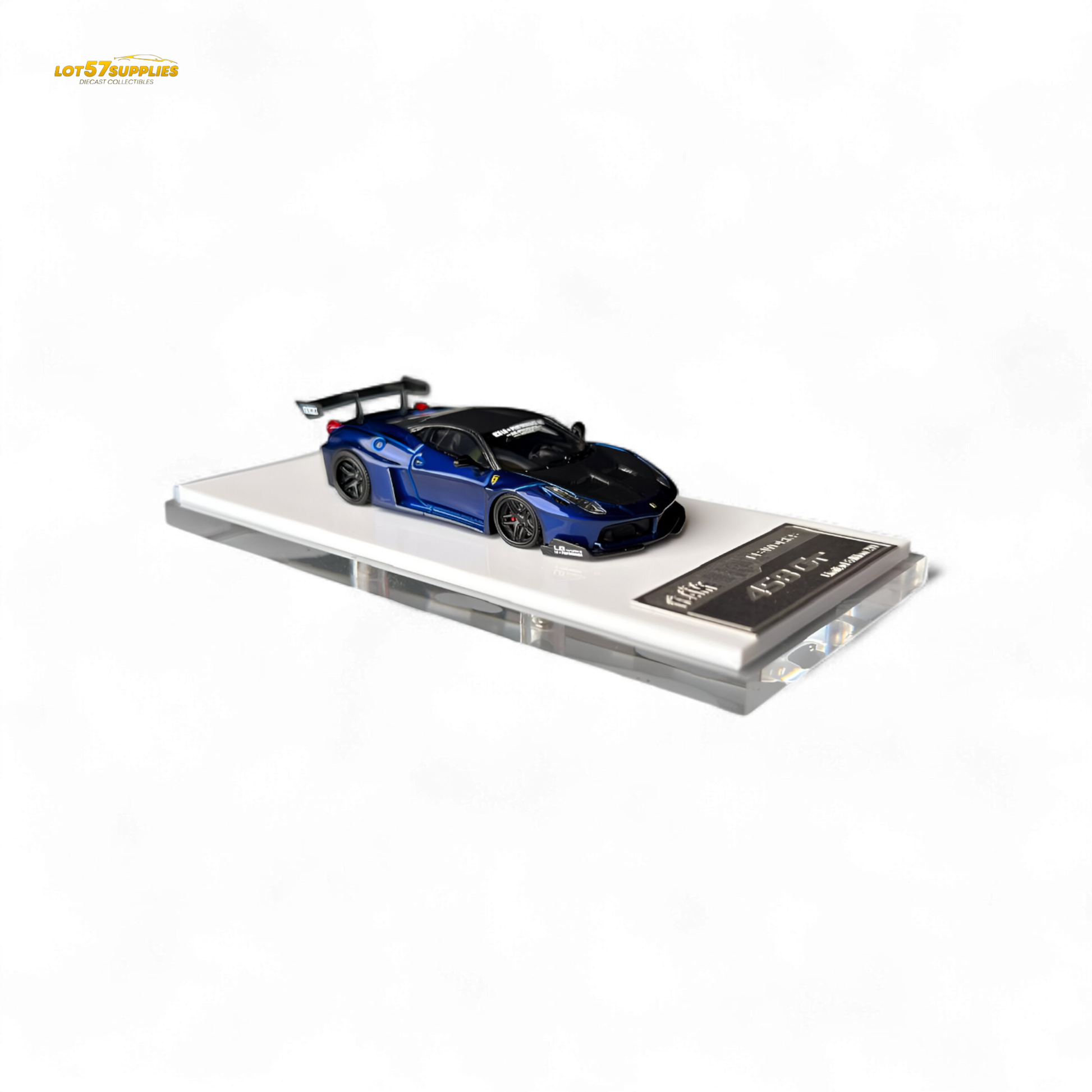 Flame Supercar LB458GT - Metallic Blue 1:64 Resin - Evergreen Kings
