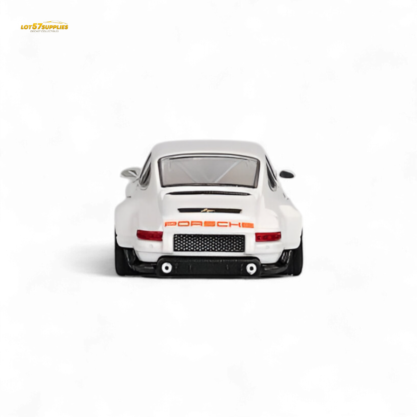 Bright white Zincit Model Porsche 911 Singer DLS diecast car in 1:64 scale, detailed miniature collectible from Lot57Supplies Diecast Shop.