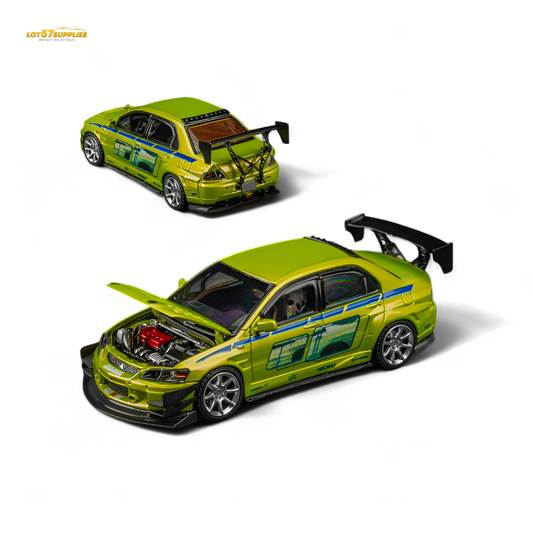 Findclassically Mitsubishi Lancer Evo 9 FNF Bryan Livery Green 1:64 - Evergreen Kings