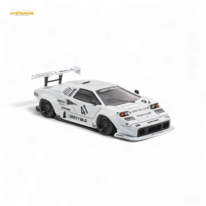 Vision64 Lamborghini Countach Luxury Version White 1:64 - Evergreen Kings