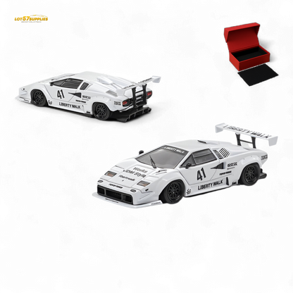 Vision64 Lamborghini Countach Luxury Version White 1:64 - Evergreen Kings