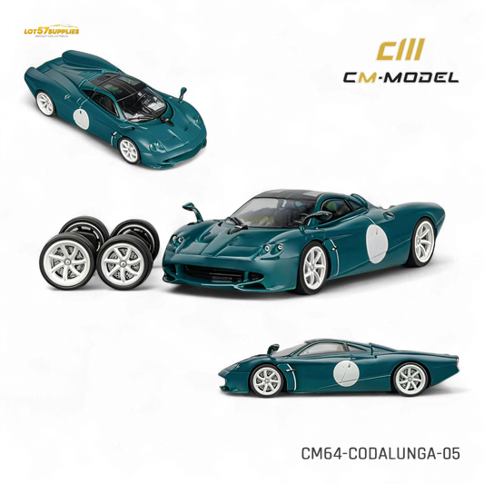 (Pre-Order) CM Model Pagani Codalunga Green 1:64 - Evergreen Kings