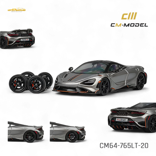 (Pre-Order) CM Model McLaren 765LT Silver Gray 1:64 - Evergreen Kings