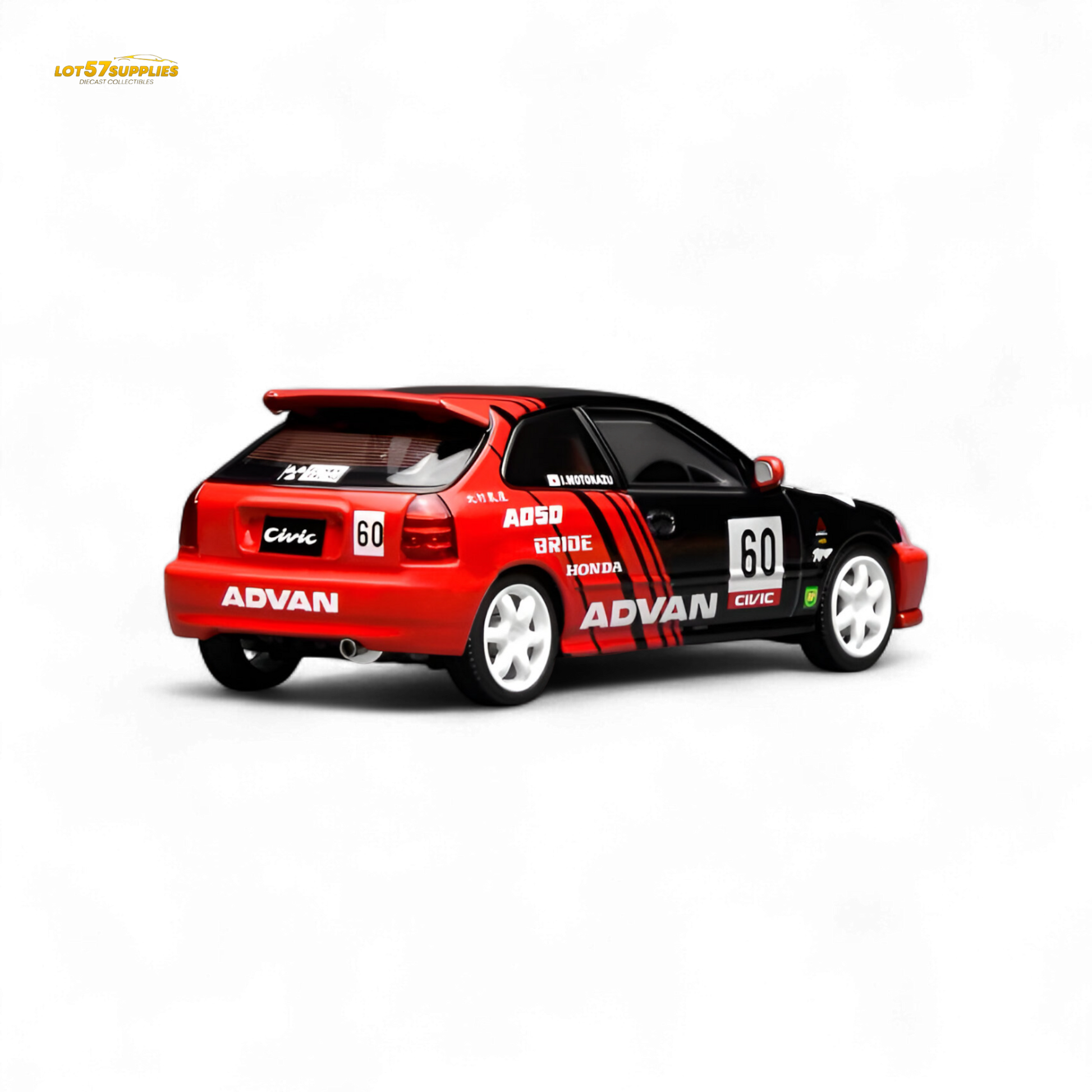 Pre-order Honda Civic Type R EK9 diecast model with Advan livery, 1:64 scale, by Lot57Supplies Diecast Shop.