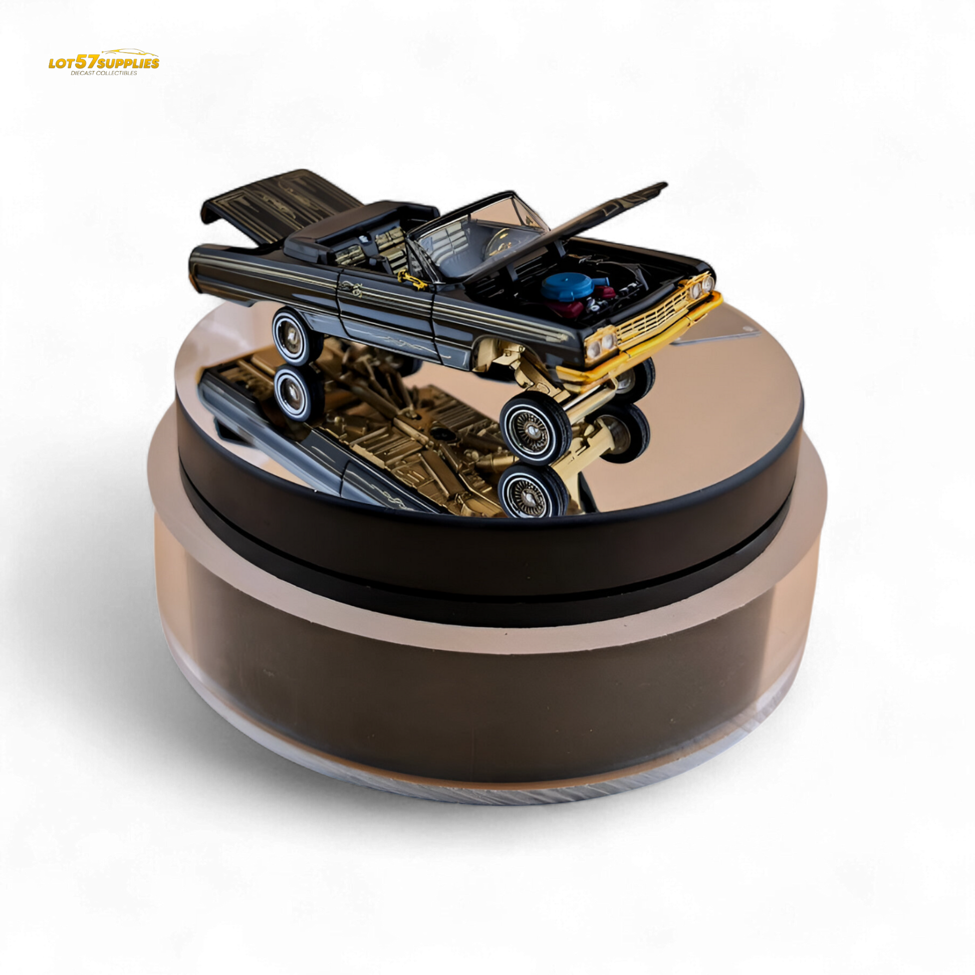 Fine Works64 Chevrolet Impala Lowrider Black Gold 1:64 - Evergreen Kings