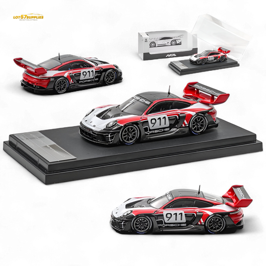 (Pre-Order) HKM Porsche 911 GT3 R Rennsport Red-White 1:64 - Evergreen Kings