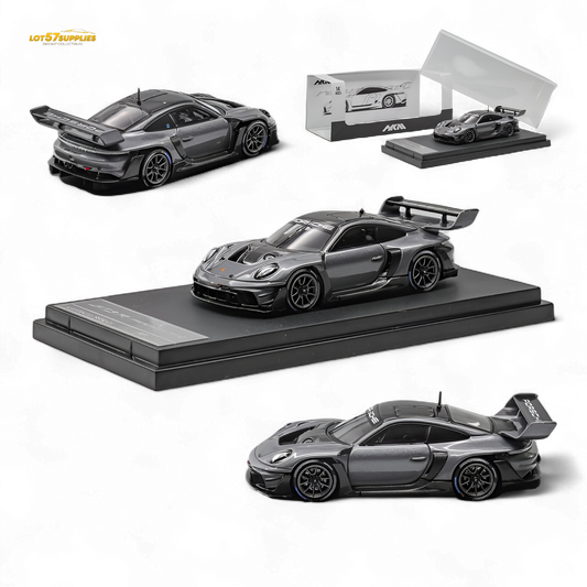 (Pre-Order) HKM Porsche 911 GT3 R Rennsport Grey 1:64 - Evergreen Kings