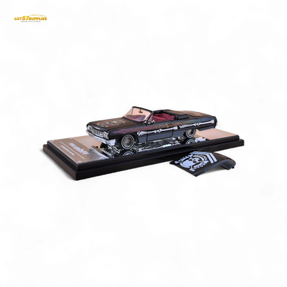 Fine Works64 Chevrolet Impala Lowrider Skull Livery 1:64 - Evergreen Kings