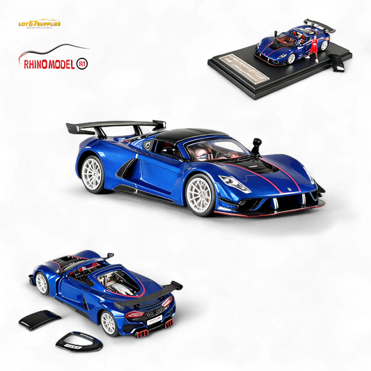 Rhino Model RM Hennessey Venom F5 Blue 1:64 - Evergreen Kings