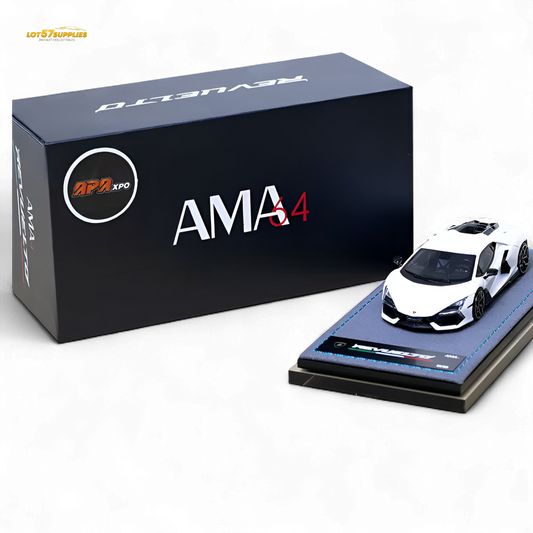 Ama64 Lamborghini Revuelto LB744 White 1:64 - Evergreen Kings