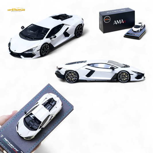 Ama64 Lamborghini Revuelto LB744 White 1:64 - Evergreen Kings