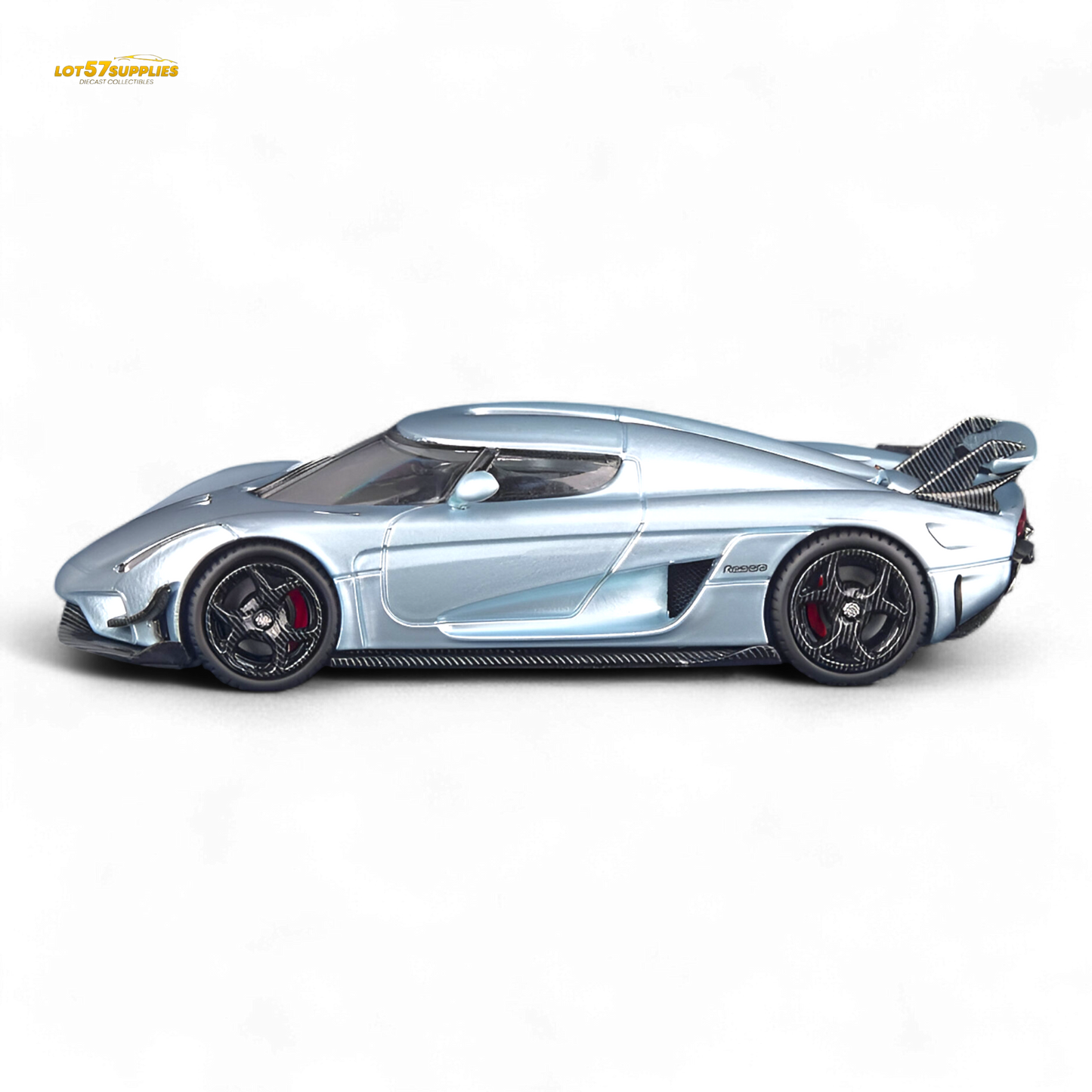 Blue Regera diecast model in 1:64 scale by Lot57Supplies Diecast Shop, detailed miniature car with sleek design and vibrant color.