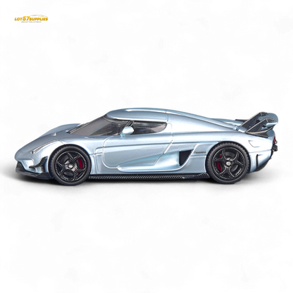 Blue Regera diecast model in 1:64 scale by Lot57Supplies Diecast Shop, detailed miniature car with sleek design and vibrant color.
