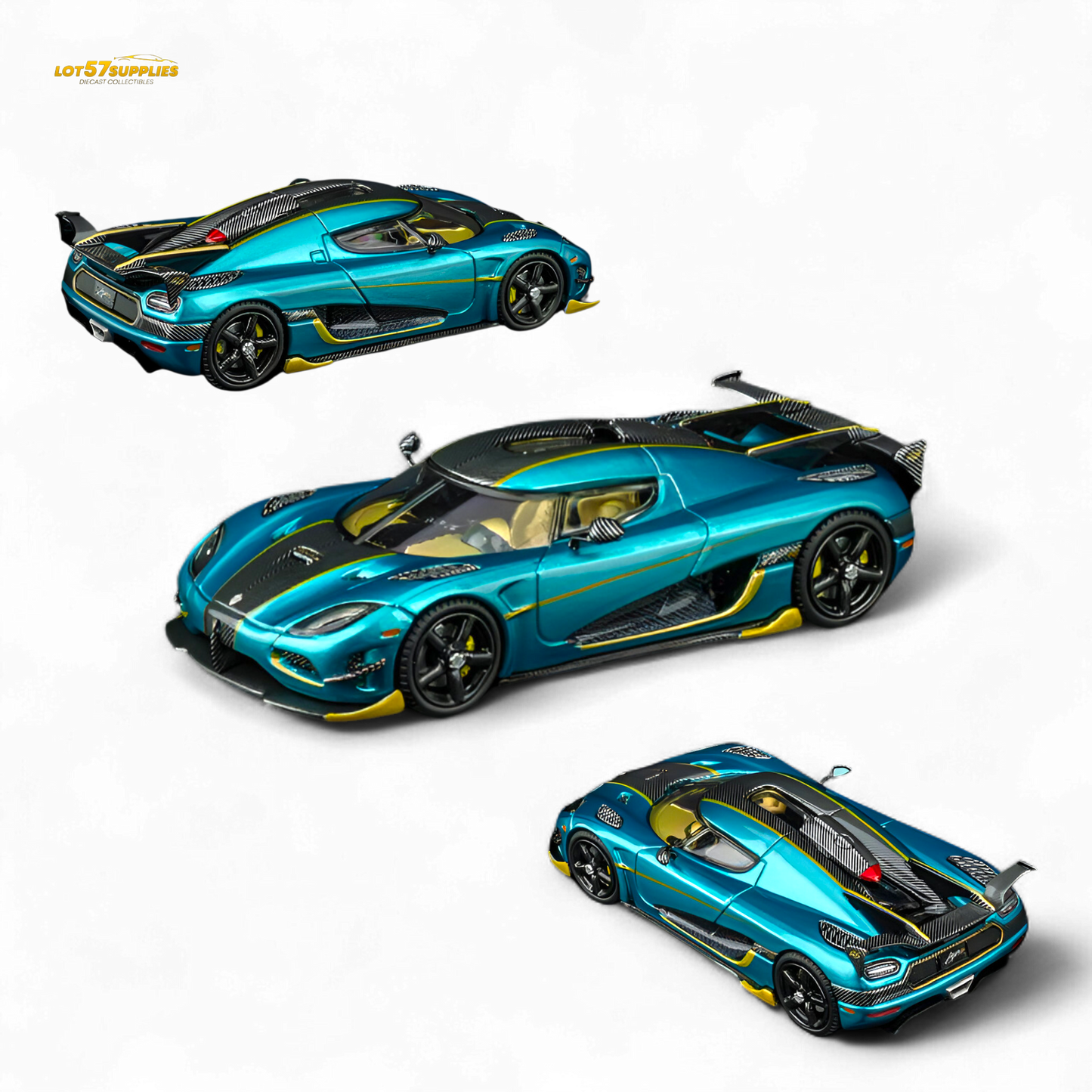 TPC Agera RS Peacock Blue 1:64 - Evergreen Kings