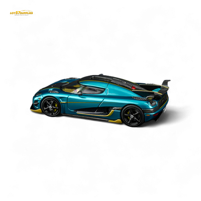 TPC Agera RS Peacock Blue 1:64 - Evergreen Kings