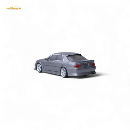 Toyota JZX100 Model One diecast car in gunmetal gray, 1:64 scale by Lot57Supplies Diecast Shop.
