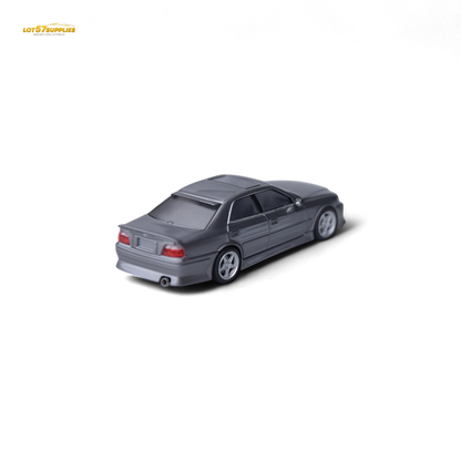 Gunmetal gray Toyota JZX100 diecast model car by Lot57Supplies, 1:64 scale, detailed miniature replica.