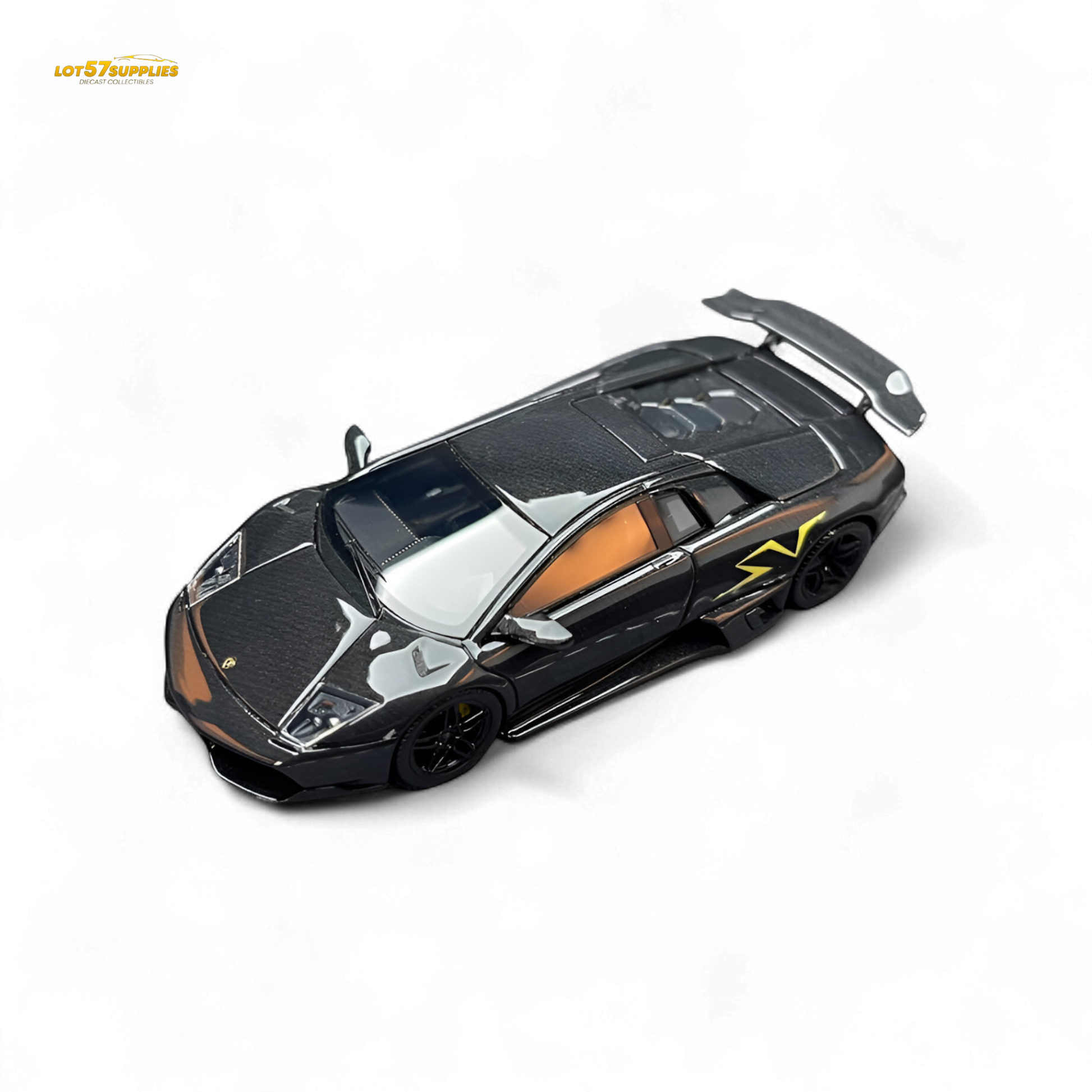 Black Lamborghini LP 670-4 diecast model in full carbon finish, 1:64 scale by Lot57Supplies Diecast Shop.