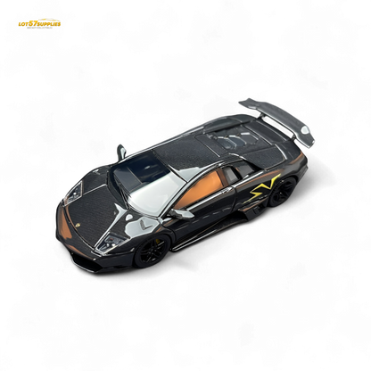 Black Lamborghini LP 670-4 diecast model in full carbon finish, 1:64 scale by Lot57Supplies Diecast Shop.