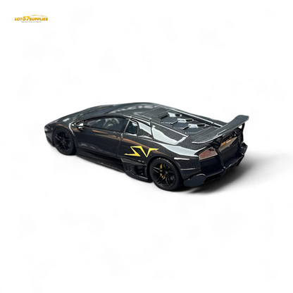 Black Lamborghini LP 670-4 diecast model in full carbon finish, 1:64 scale from Lot57Supplies Diecast Shop.