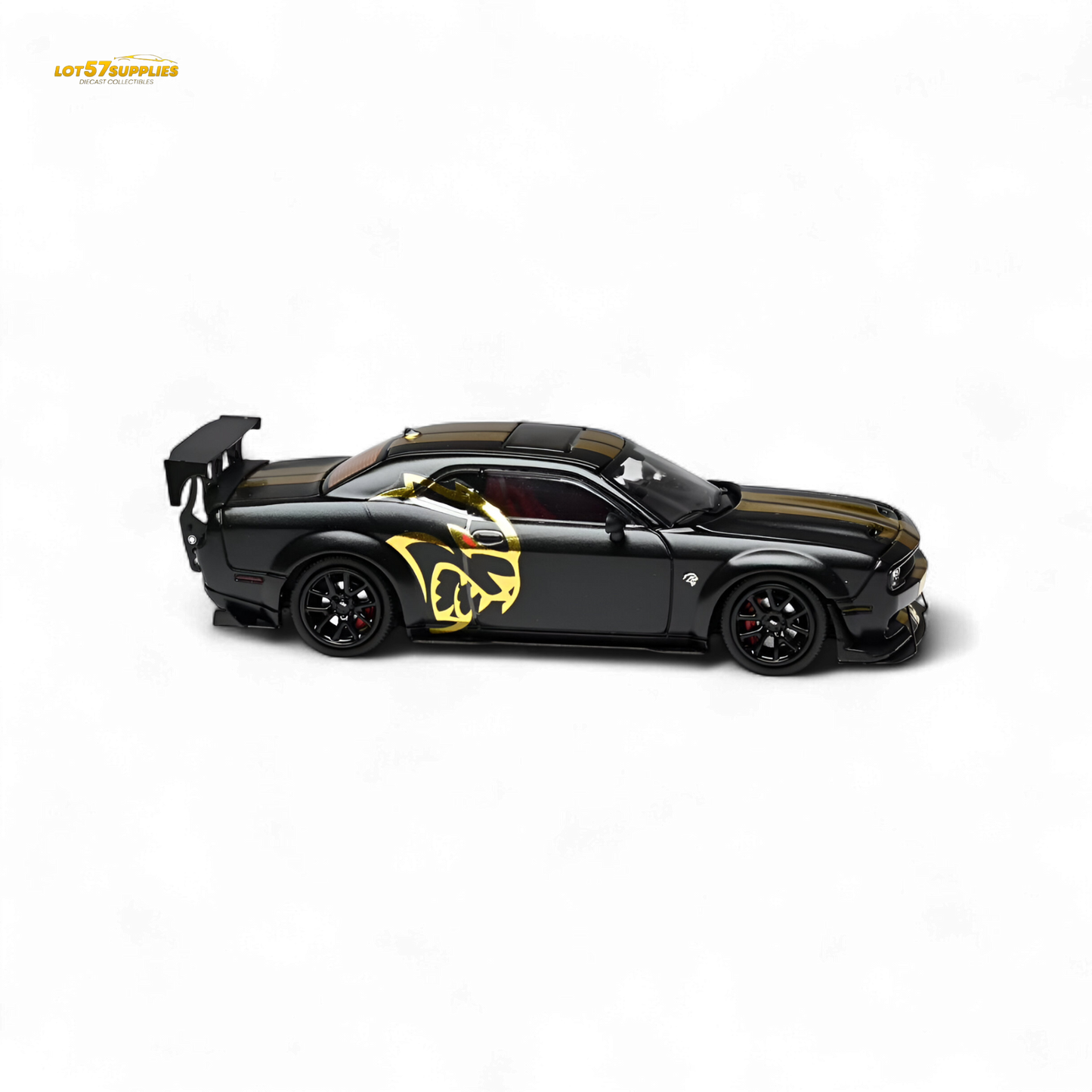Dodge Stance Hunters Challenger SRT Hellcat 1:64 diecast model car, detailed miniature collectible featuring authentic design.