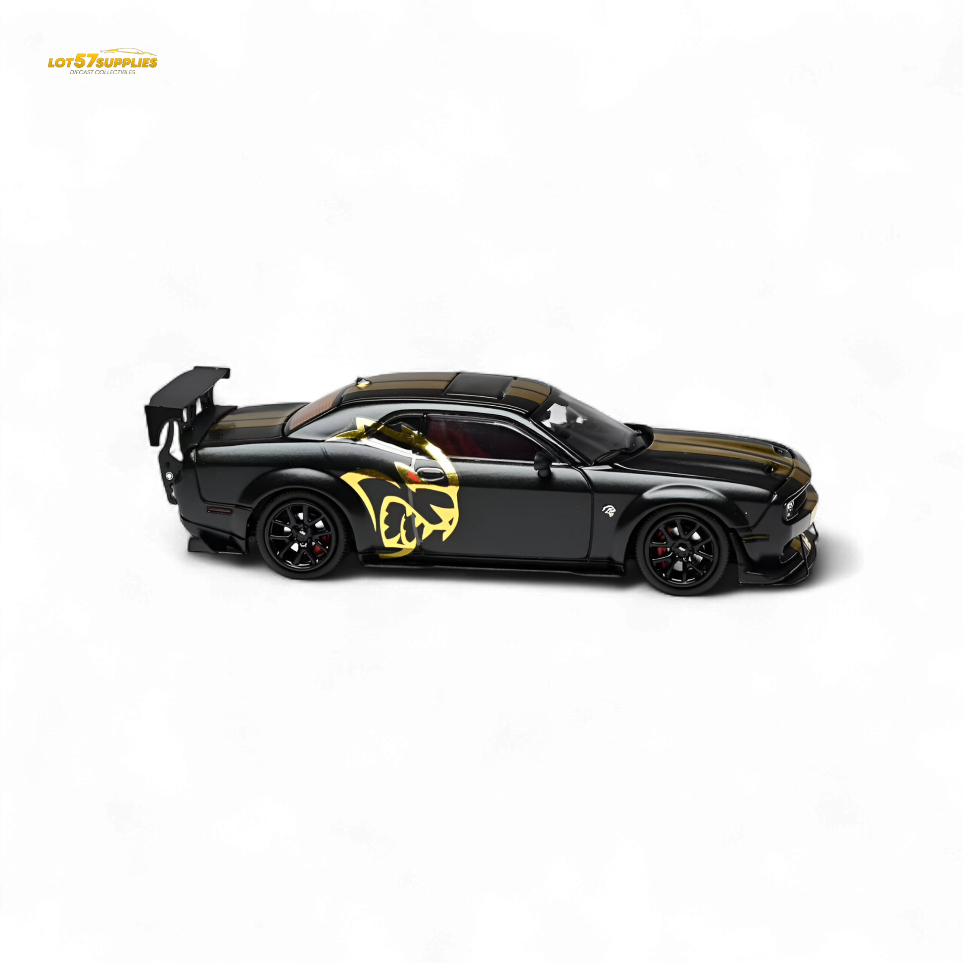 Dodge Stance Hunters Challenger SRT Hellcat 1:64 diecast model car, detailed miniature collectible featuring authentic design.