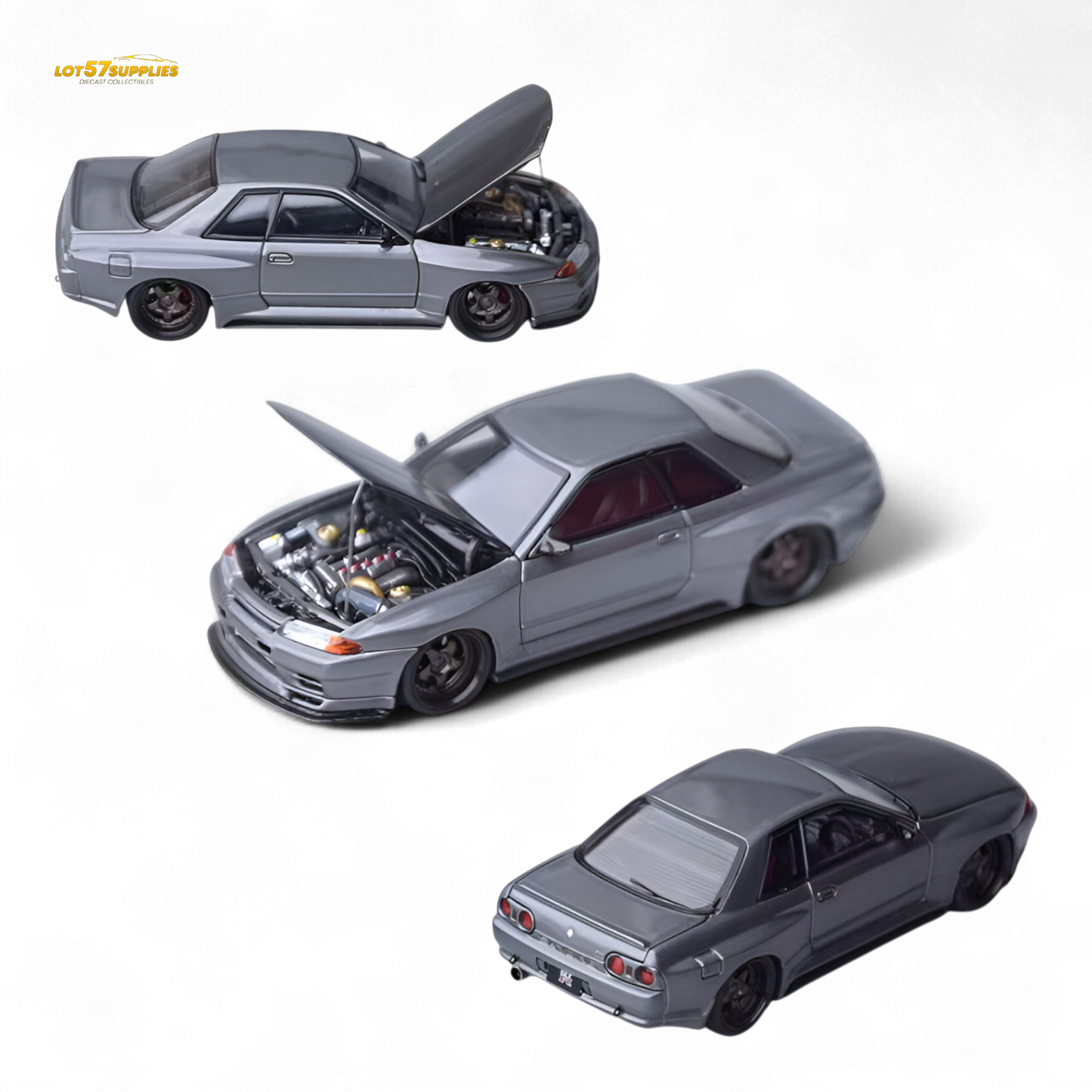 Focal Horizon Skyline GT-R R32 Grey Garage Active 1:64 - Evergreen Kings