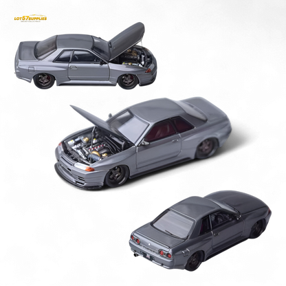 Focal Horizon Skyline GT-R R32 Grey Garage Active 1:64 - Evergreen Kings