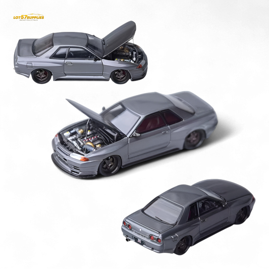 Focal Horizon Skyline GT-R R32 Grey Garage Active 1:64 - Evergreen Kings