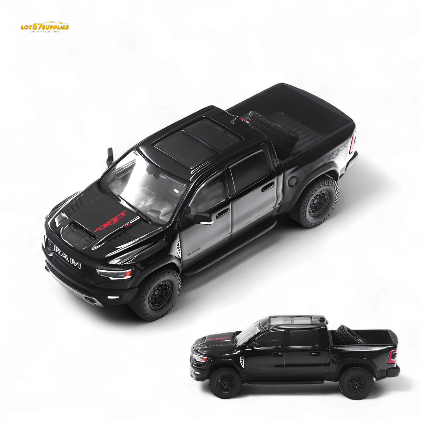Shadow Pro Tyrannosaurus Rex Pickup Black 1:64 - Evergreen Kings
