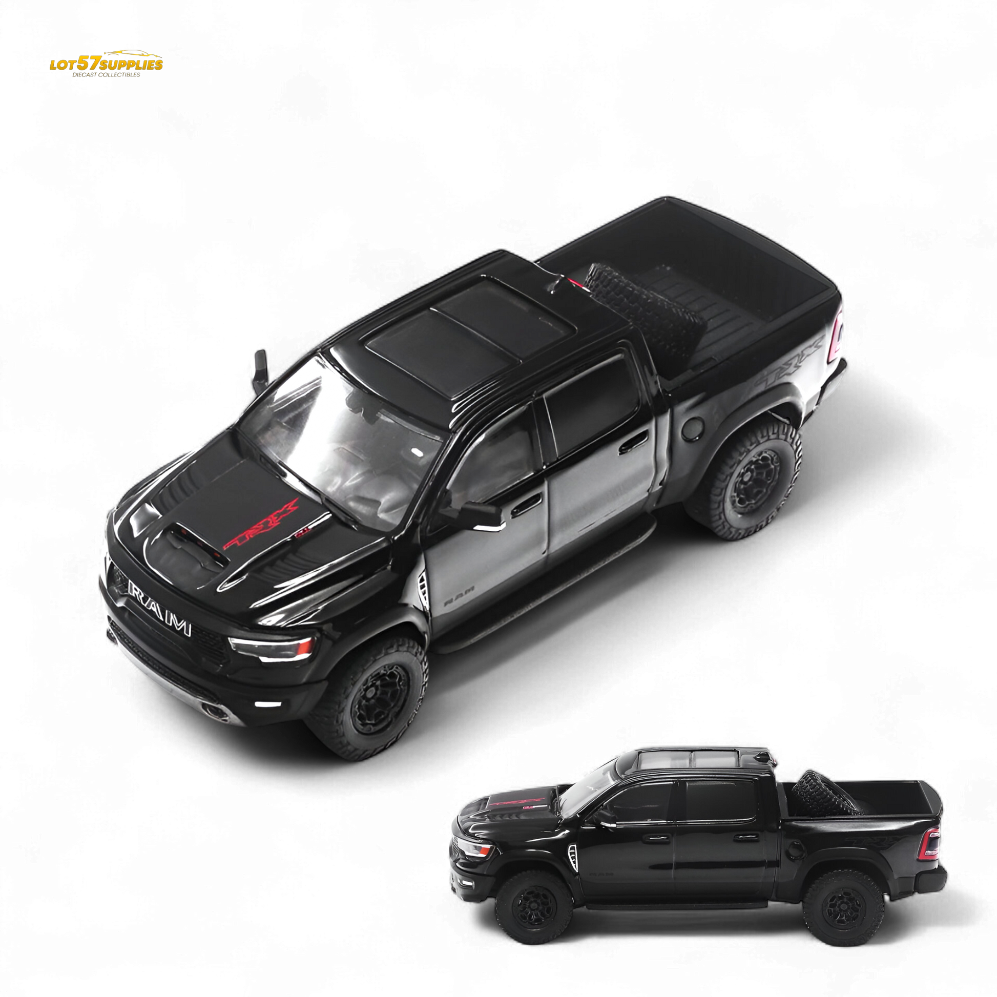 Shadow Pro Tyrannosaurus Rex Pickup Black 1:64 - Evergreen Kings