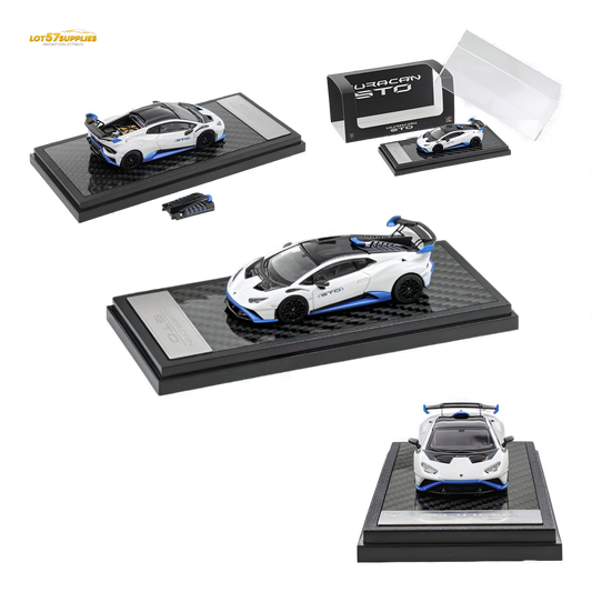 (Pre-Order) LCD Lamborghini Huracan STO White 1:64 - Evergreen Kings