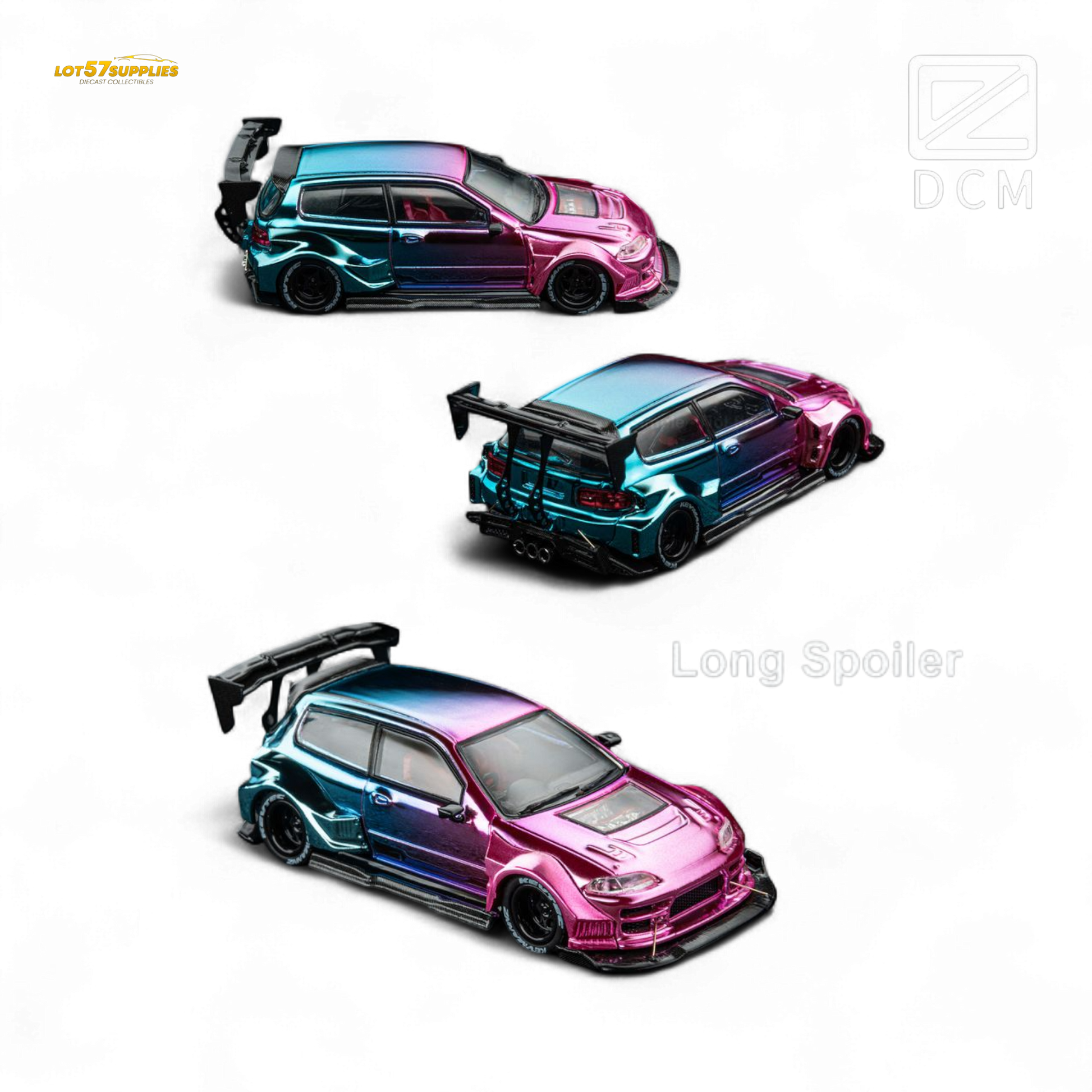 DCM Kevmannz EG6 Hatchback Wide Body 1:64 - Evergreen Kings