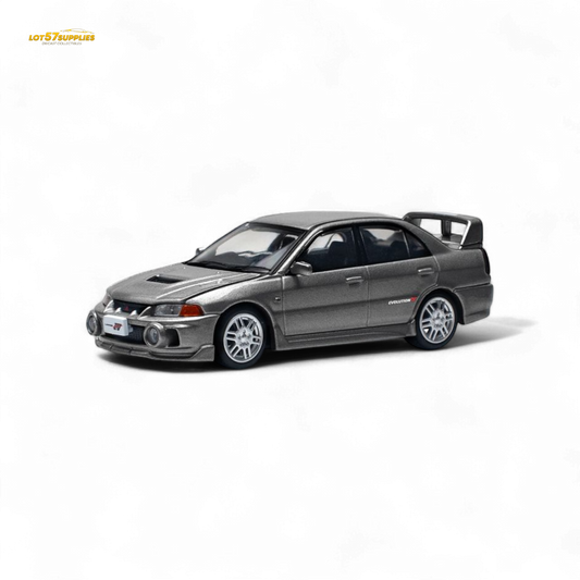 PopRace Mitsubishi Lancer Evolution IV Dark Grey 1:64 - Evergreen Kings