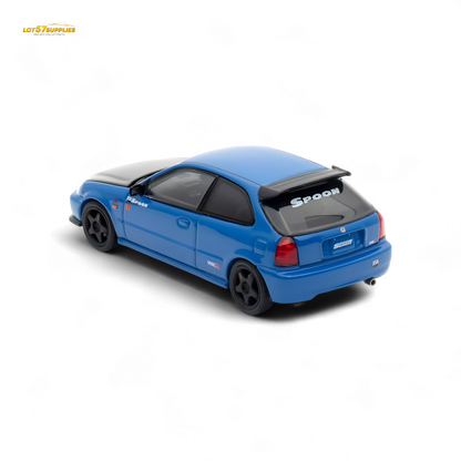 Motorhelix Honda Civic EK9 Blue 1:64 - Evergreen Kings