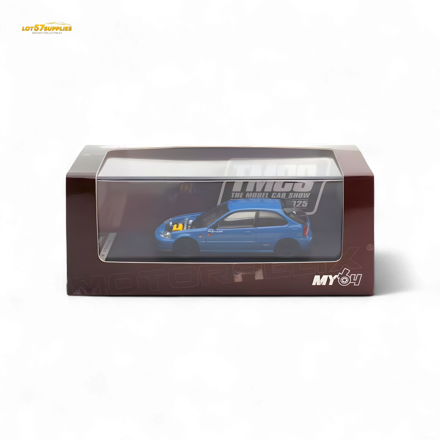 Motorhelix Honda Civic EK9 Blue 1:64 - Evergreen Kings