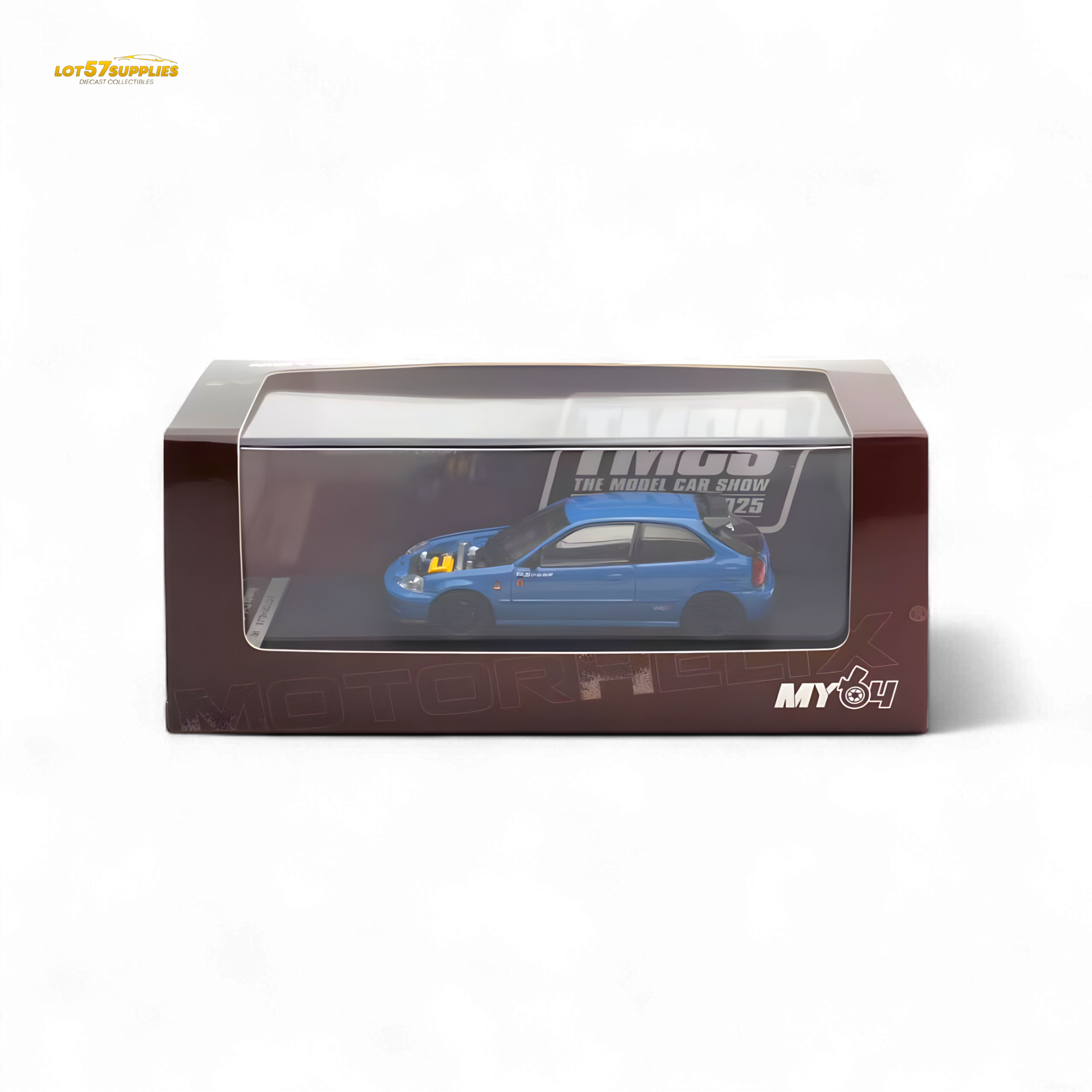 Motorhelix Honda Civic EK9 Blue 1:64 - Evergreen Kings
