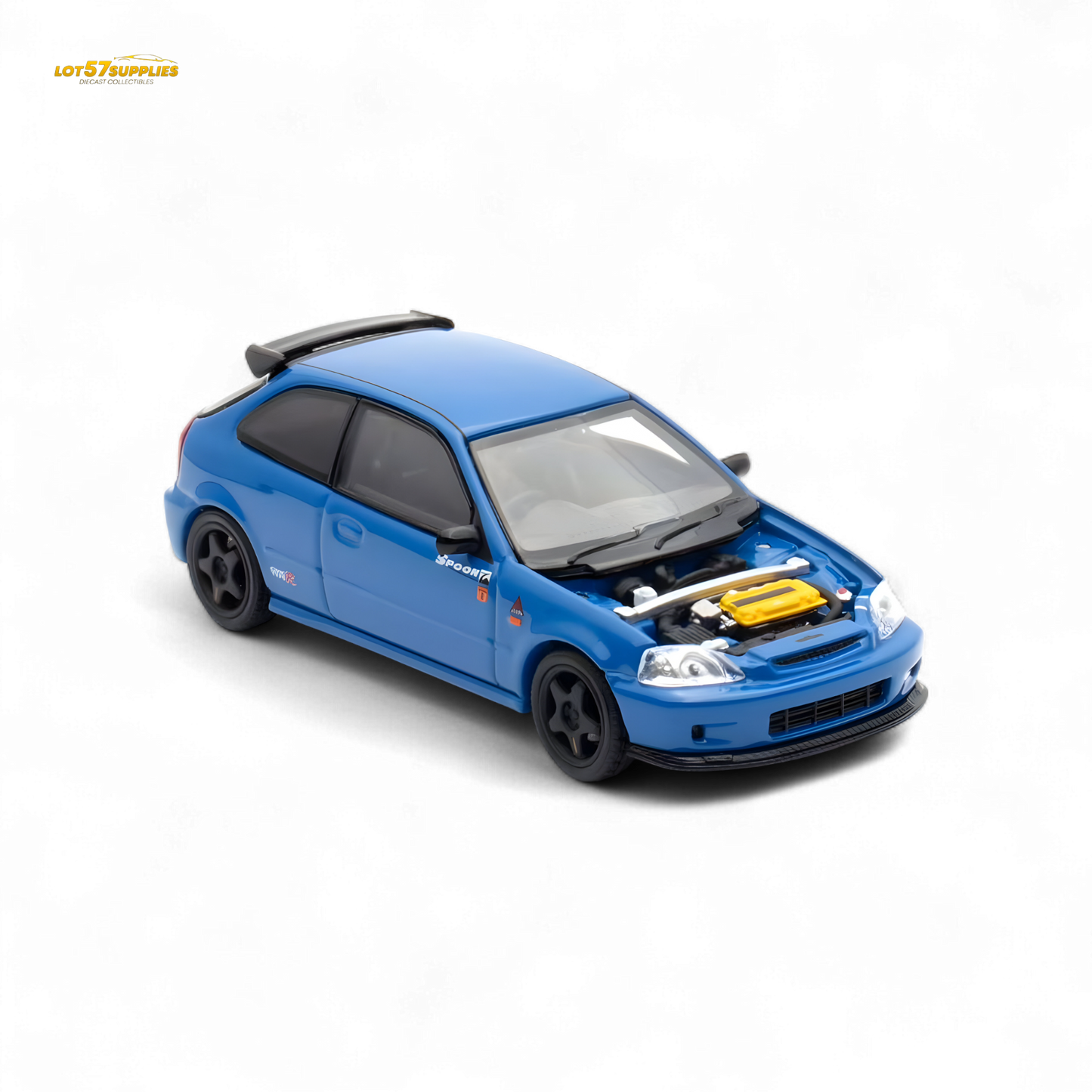 Motorhelix Honda Civic EK9 Blue 1:64 - Evergreen Kings