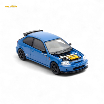 Motorhelix Honda Civic EK9 Blue 1:64 - Evergreen Kings