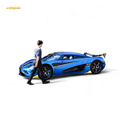 Blue Lot57Supplies Diecast Agera RS 1:64 scale model car, detailed miniature replica of the Agera RS sports car.