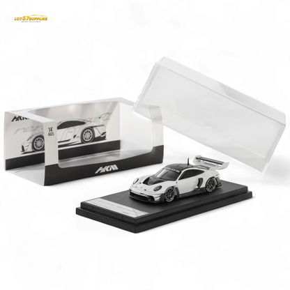 HKM Porsche 911 GT3 R Rennsport White Carbon Hood 1:64 - Evergreen Kings