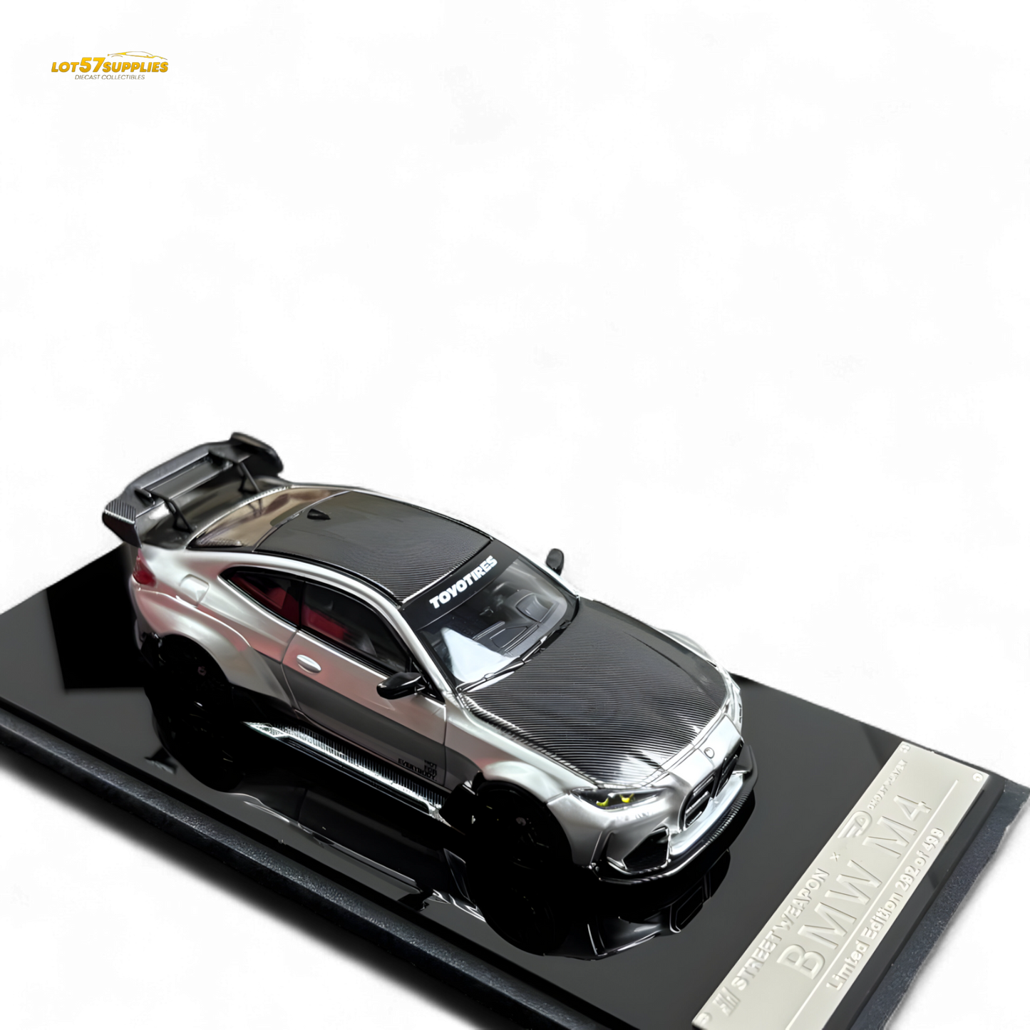 SW BMW G82 M4 Wide-Body Modified Alexander Silver 1:64 - Evergreen Kings